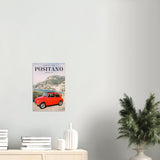 "La Dolce Vita" Fiat 500 in Positano Amalfi Coast Premium Semi-Glossy Print - AMALFITANA STORE