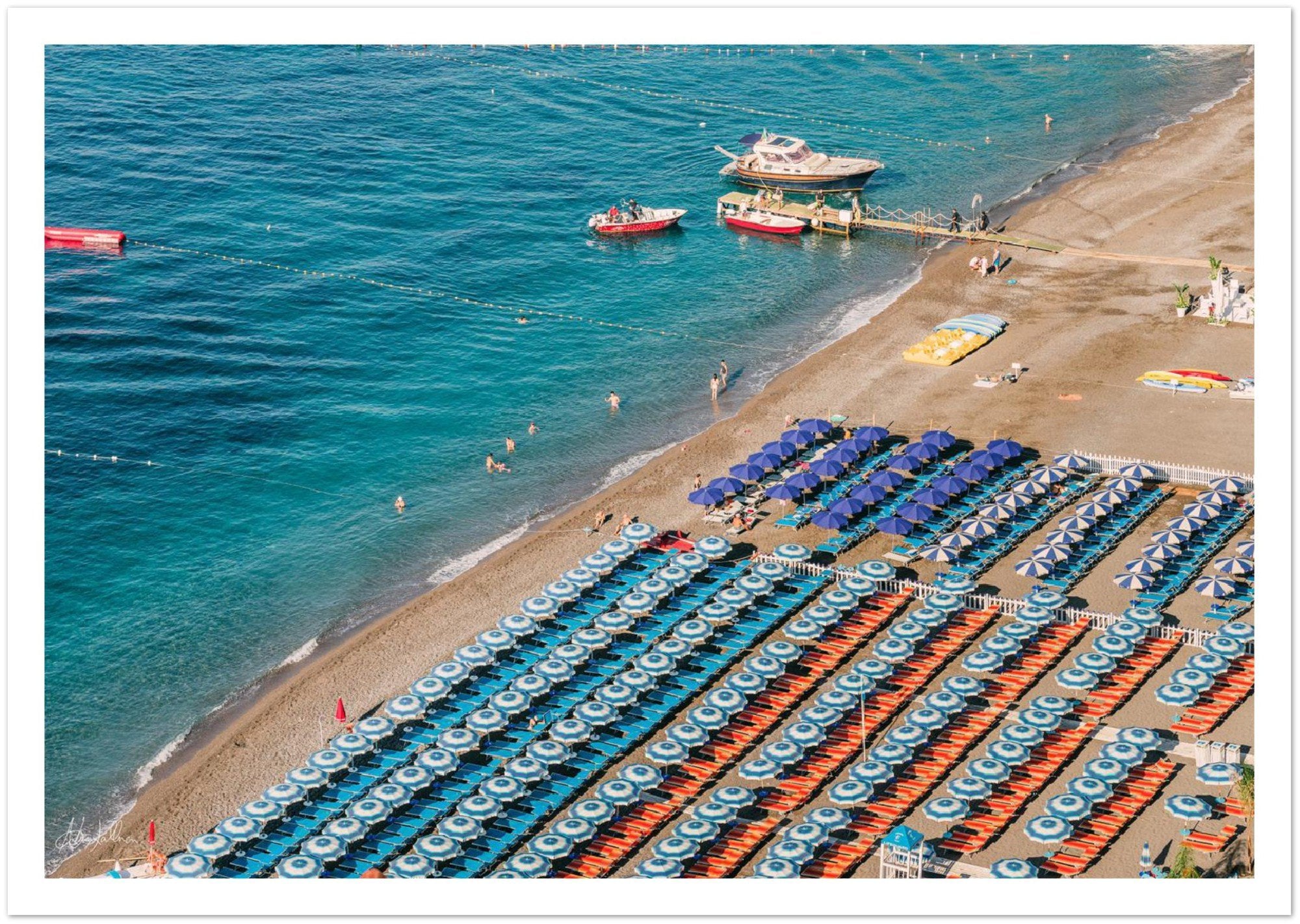 "La Spiaggia Grande" Positano Premium Semi-Glossy Print