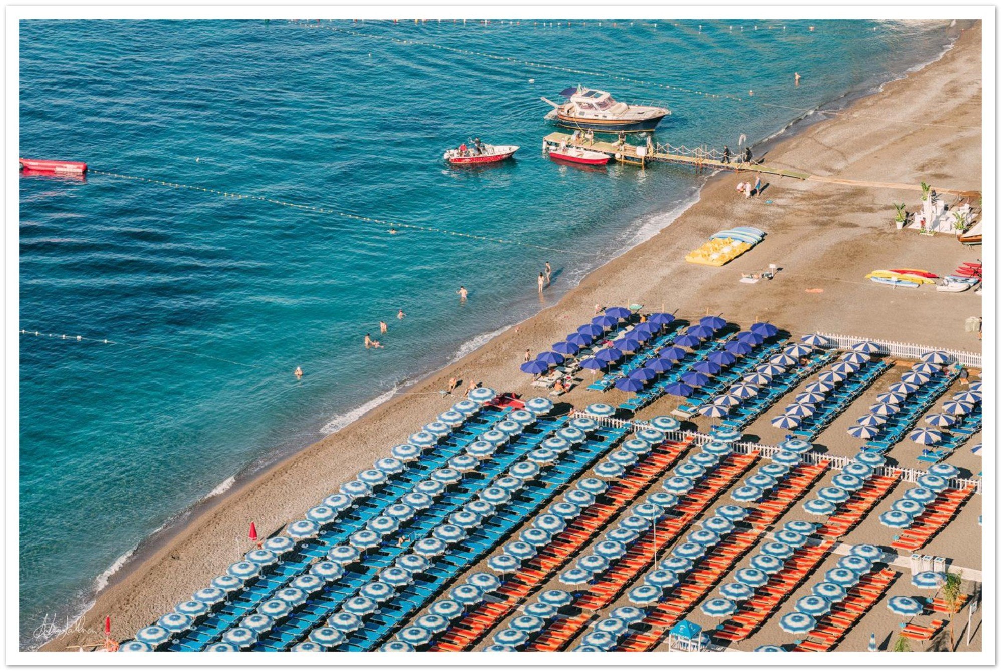 "La Spiaggia Grande" Positano Premium Semi-Glossy Print