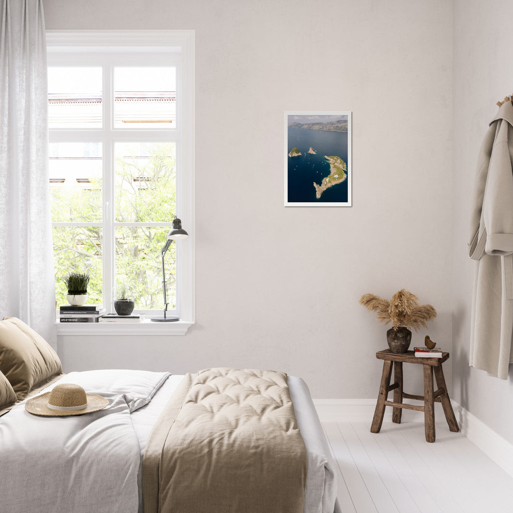 Li Galli Island Positano Amalfi Coast Drone Shot Print Museum