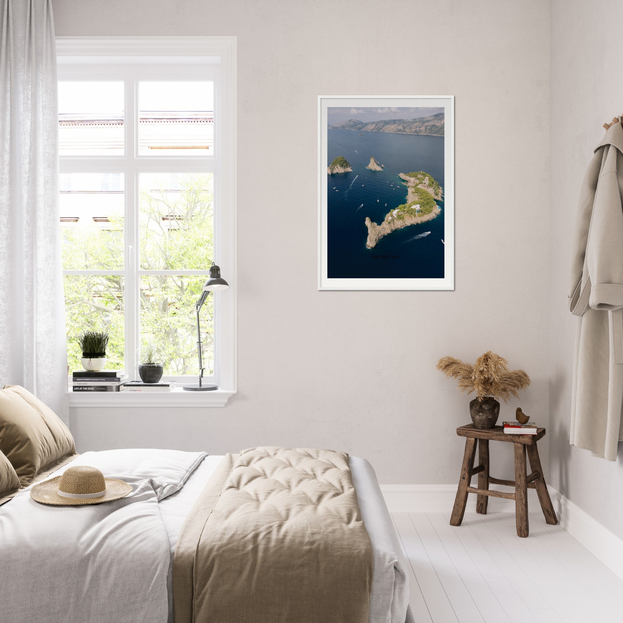 Li Galli Island - Positano | Amalfi Coast | Drone Shot | Print Museum-Quality Matte Paper Wooden Framed - AMALFITANA STORE