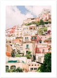 Positano Buildings Premium Semi-Glossy Print
