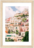 Positano Buildings - Wooden Framed Print