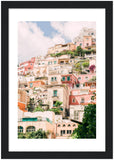 Positano Buildings - Wooden Framed Print