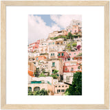 Positano Buildings - Wooden Framed Print