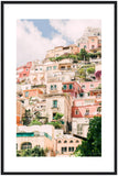 Positano Buildings - Wooden Framed Print