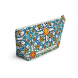 Positano Ceramic Tiles Accessory Pouch w T-bottom Travel Bag - AMALFITANA STORE