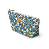 Positano Ceramic Tiles Accessory Pouch w T-bottom Travel Bag - AMALFITANA STORE