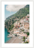 Positano "Cliff Side" Wooden Framed Print