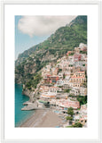 Positano "Cliff Side" Wooden Framed Print