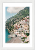 Positano "Cliff Side" Wooden Framed Print