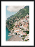 Positano "Cliff Side" Wooden Framed Print