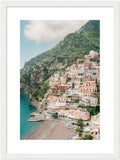 Positano "Cliff Side" Wooden Framed Print