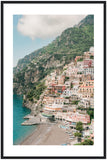 Positano "Cliff Side" Wooden Framed Print