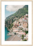 Positano "Cliff Side" Wooden Framed Print