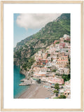 Positano "Cliff Side" Wooden Framed Print