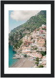 Positano "Cliff Side" Wooden Framed Print