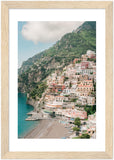 Positano "Cliff Side" Wooden Framed Print