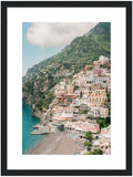 Positano "Cliff Side" Wooden Framed Print