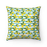 Positano Lemons Faux Suede Square Pillow 16x16” - AMALFITANA STORE