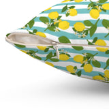 Positano Lemons Spun Polyester Square Pillow 16x16" - AMALFITANA STORE