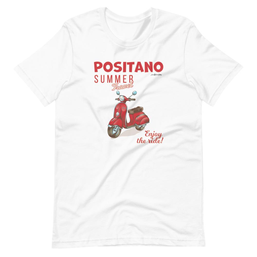 Positano Summer Travel Vespa Short-Sleeve Unisex T-Shirt Bella+Canvas - AMALFITANA STORE
