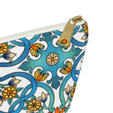 Positano Tiles Ceramic Travel Bag Accessory Pouch w T-bottom - AMALFITANA STORE