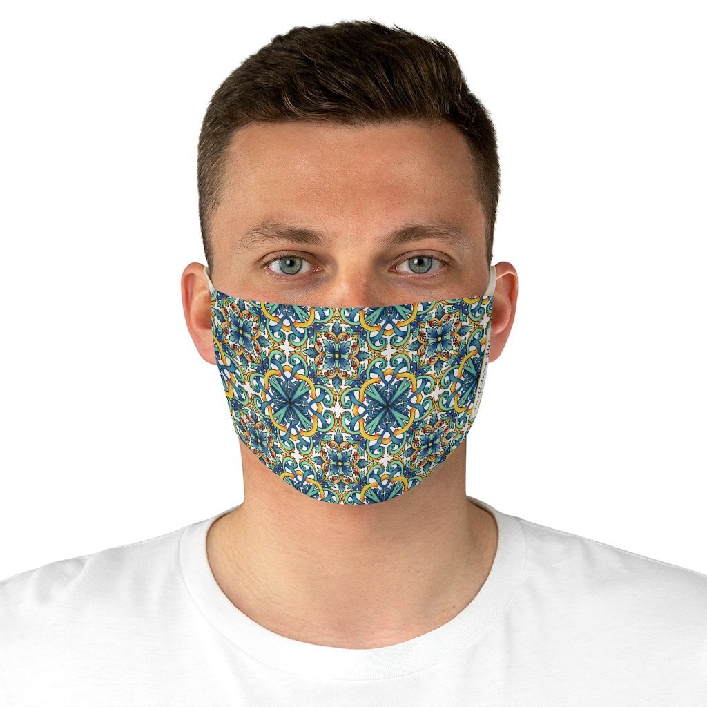 Positano Tiles Fabric Face Mask - AMALFITANA STORE