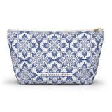 Praiano Blue Tiles Ceramic Accessory Pouch w T-bottom Travel Bag