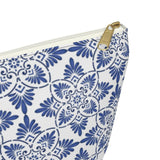 Praiano Blue Tiles Ceramic Accessory Pouch w T-bottom Travel Bag - AMALFITANA STORE