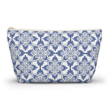 Praiano Blue Tiles Ceramic Accessory Pouch w T-bottom Travel Bag - AMALFITANA STORE