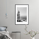 "Praiano Church" B&W Frame Print Premium Semi-Glossy