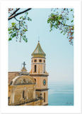 Praiano Church Premium Semi-Glossy Paper Poster - AMALFITANA STORE