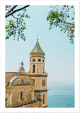 Praiano Church Premium Semi-Glossy Paper Poster - AMALFITANA STORE