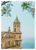 Praiano Church Premium Semi-Glossy Paper Poster - AMALFITANA STORE