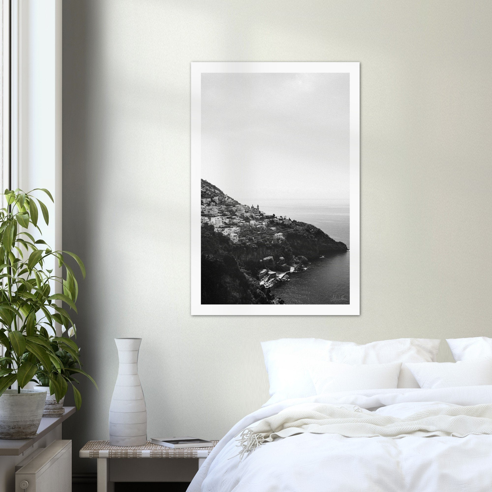 "Praiano View" B&W Premium Semi-Glossy Print