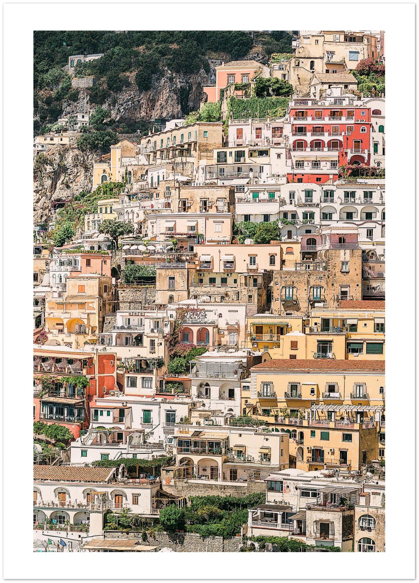 "Positano Buildings" Premium Semi-Glossy Paper Poster