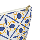 Ravello Tiles Ceramic Accessory Pouch w T-bottom Travel Bag - AMALFITANA STORE