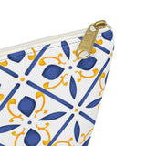 Ravello Tiles Ceramic Accessory Pouch w T-bottom Travel Bag - AMALFITANA STORE