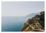 "Road SS163" Amalfi Coastline Aerial View Premium Semi-Glossy Print