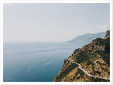 "Road SS163" Amalfi Coastline Aerial View Premium Semi-Glossy Print