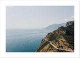 "Road SS163" Amalfi Coastline Aerial View Premium Semi-Glossy Print