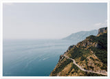 "Road SS163" Amalfi Coastline Aerial View Premium Semi-Glossy Print