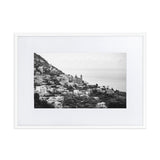 "San Gennaro Church" Praiano Matte Paper Framed Poster With Mat - AMALFITANA STORE