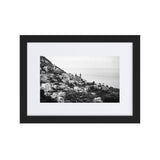 "San Gennaro Church" Praiano Matte Paper Framed Poster With Mat - AMALFITANA STORE