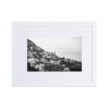 "San Gennaro Church" Praiano Matte Paper Framed Poster With Mat - AMALFITANA STORE