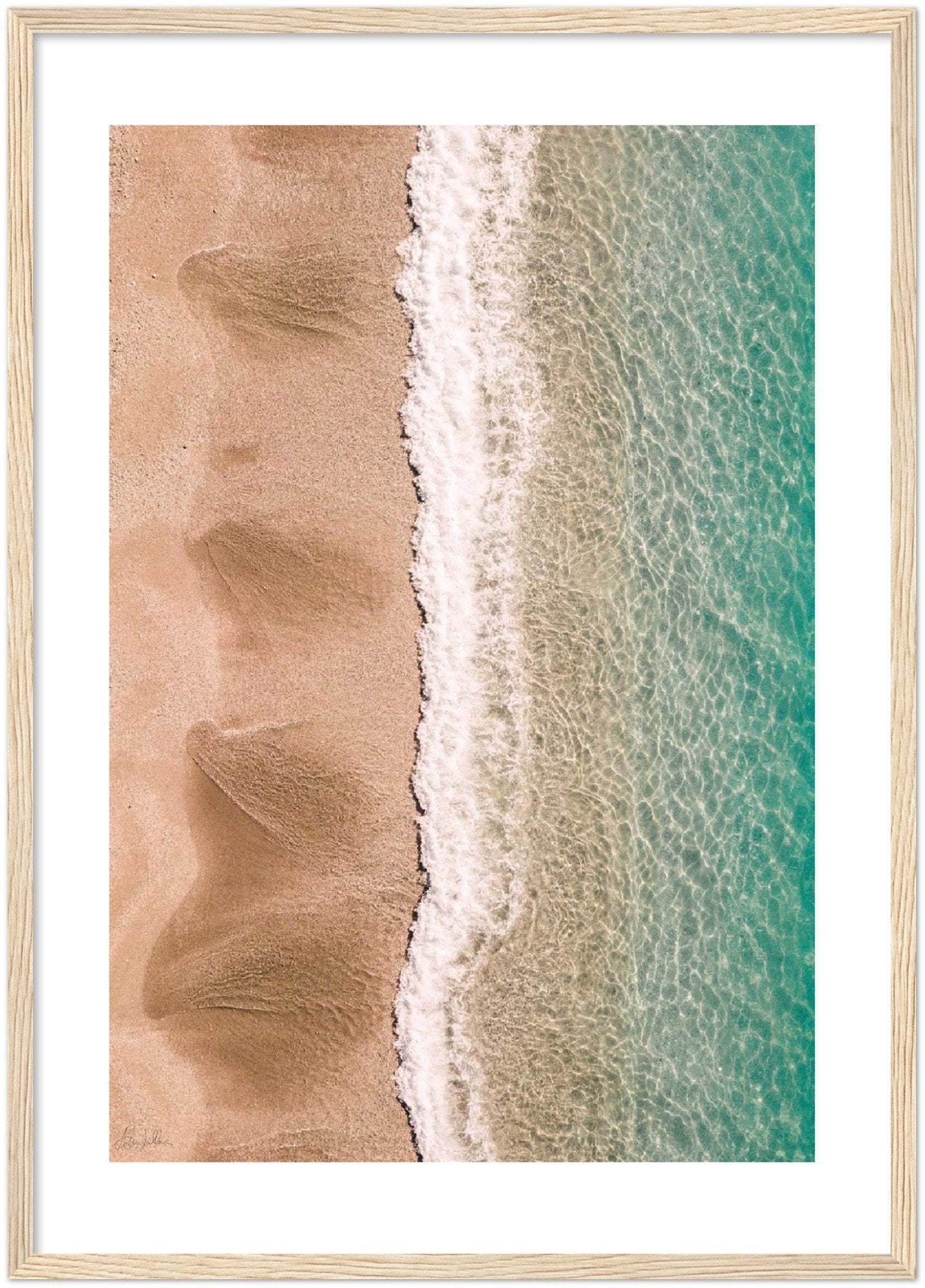 "Sands & Sea" Amalfi Coast Beach - Wooden Framed Print