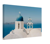 Santorini "Blue Dome" Wall Art Canvas