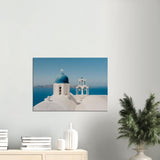 Santorini "Blue Dome" Wall Art Canvas