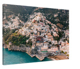 "The Cliff" Aerial View Positano Wall Art Canvas